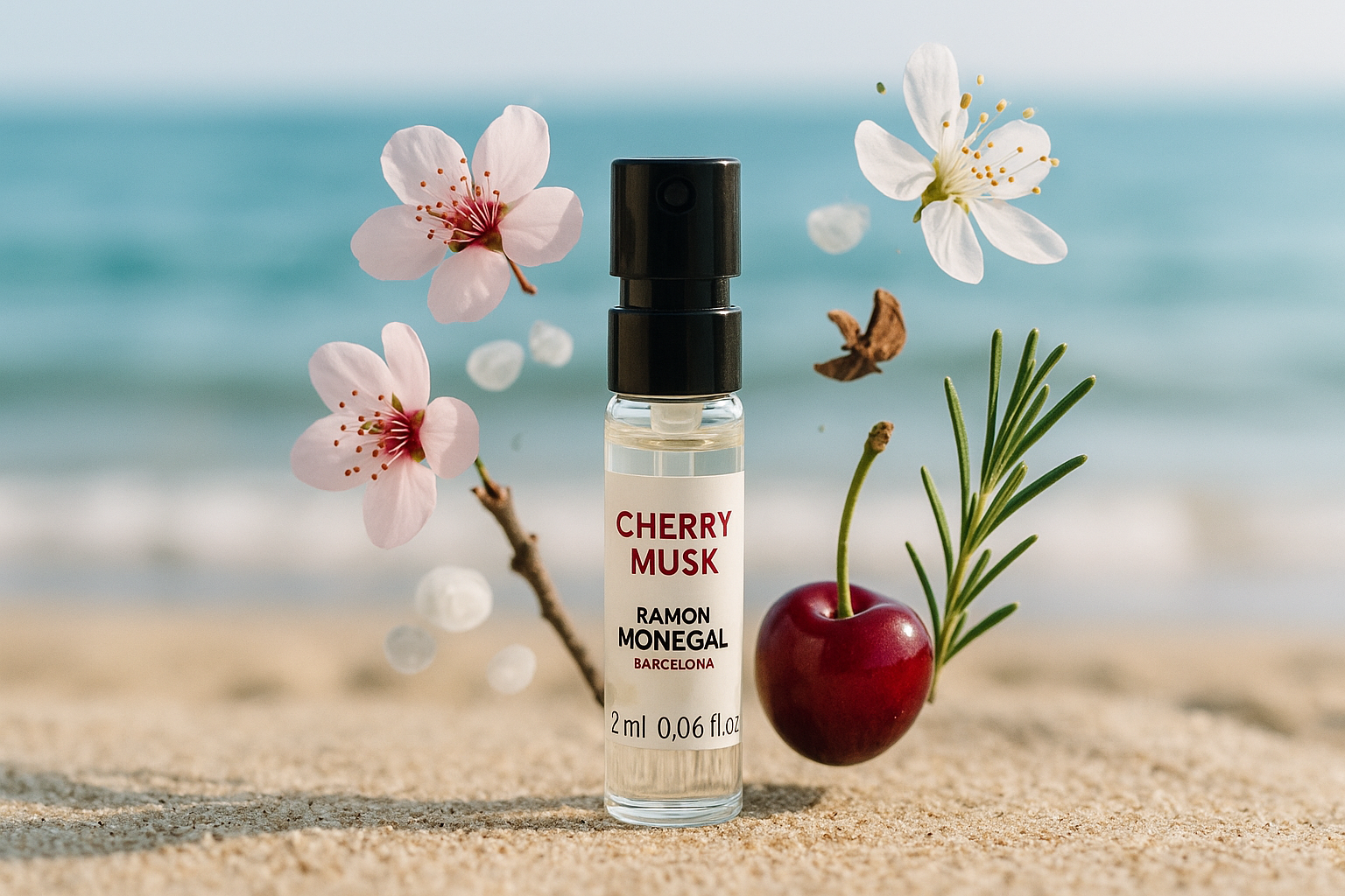 Ramon Monegal Cherry Musk official perfume sample 2ml 0.06 fl.o.z. perfume tester Ramon Monegal Cherry Musk official perfume sample 2ml 0.06 fl.o.z. perfume tester